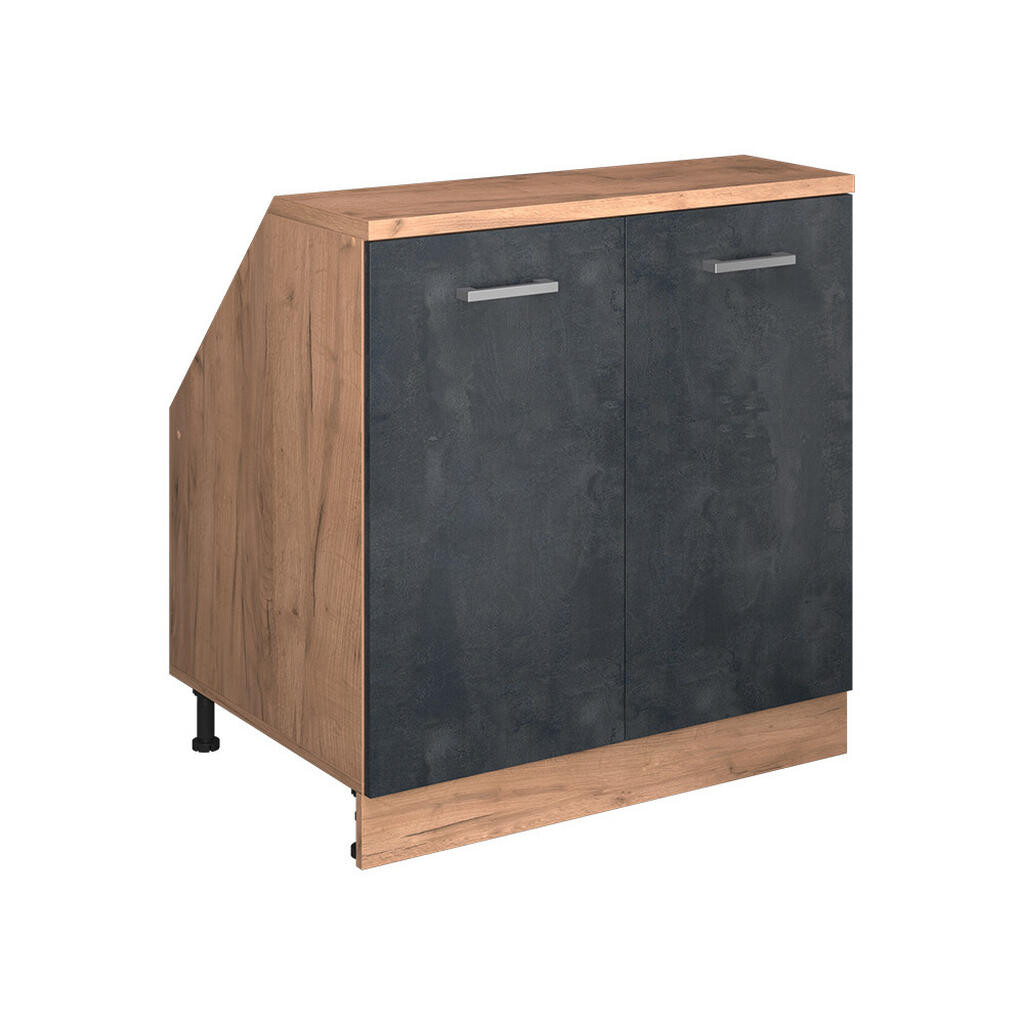 Vicco RION Černý beton 80 x 81.6 cm se 2 dveřmi, korpus skříně hloubka 60 cm