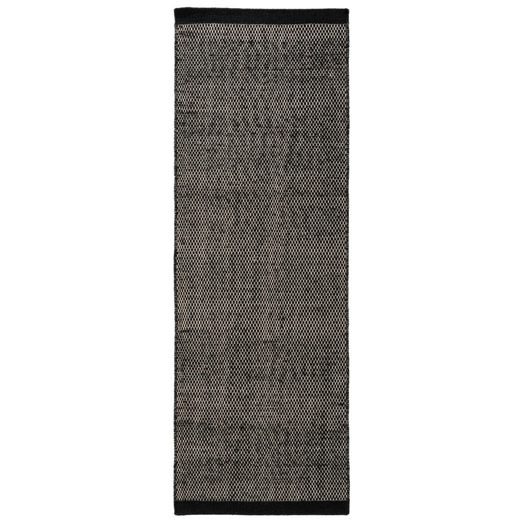 benuta Pure VLNĚNÝ běhoun Rocco Černá/Bílá 80x250 cm