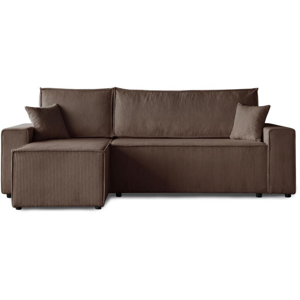 Beautysofa ROHOVÁ ROZKLÁDACÍ POHOVKA Hektor, s funkcí spaní, hnědá