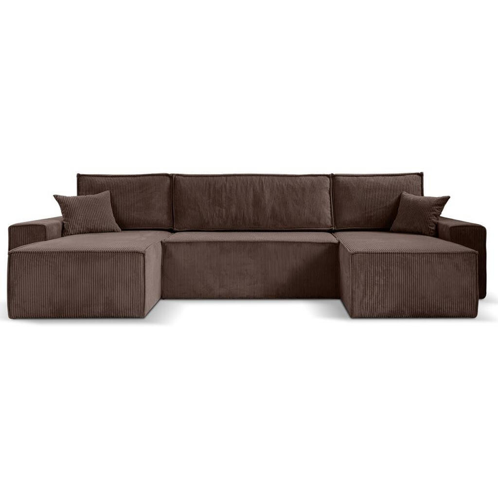 Beautysofa SEDACÍ SOUPRAVA Hektor U s funkcí spaní, hnědá
