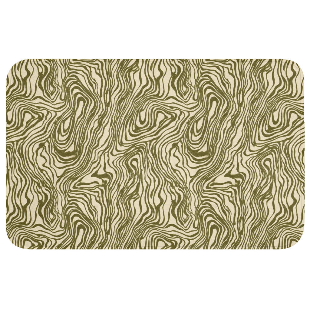 OnlyWow KOUPELNOVÁ PŘEDLOŽKA Abstraktní - Mramor - Zelený 80x50 cm