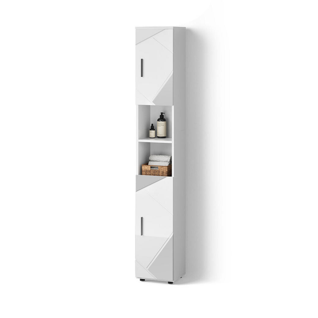 Livinity® KOUPELNOVÁ SKŘÍŇKA Ronco Bílý vysoký lesk s vložkami 30 x 192 cm