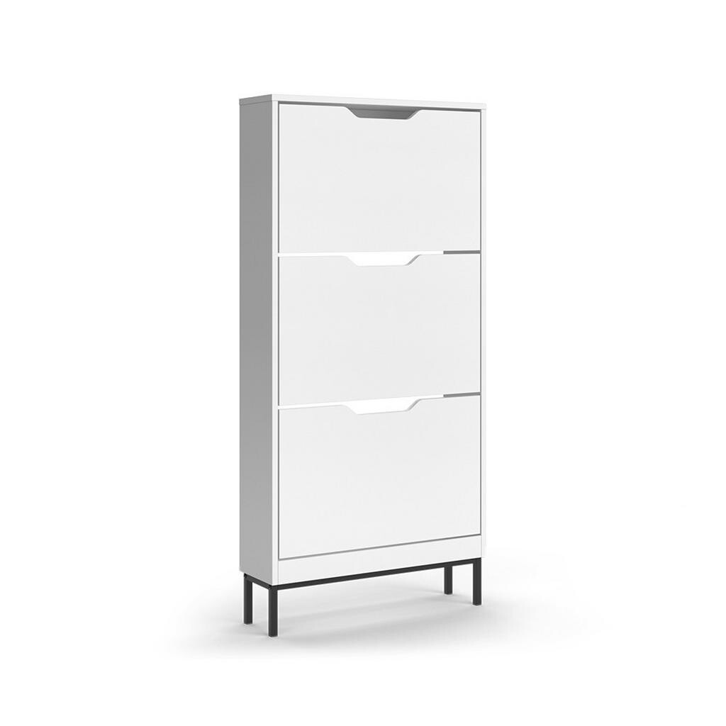 Vicco BOTNÍK NA BOTY Luca, Bílá, 59 x 123 cm se 3 výklopnými přihrádkami