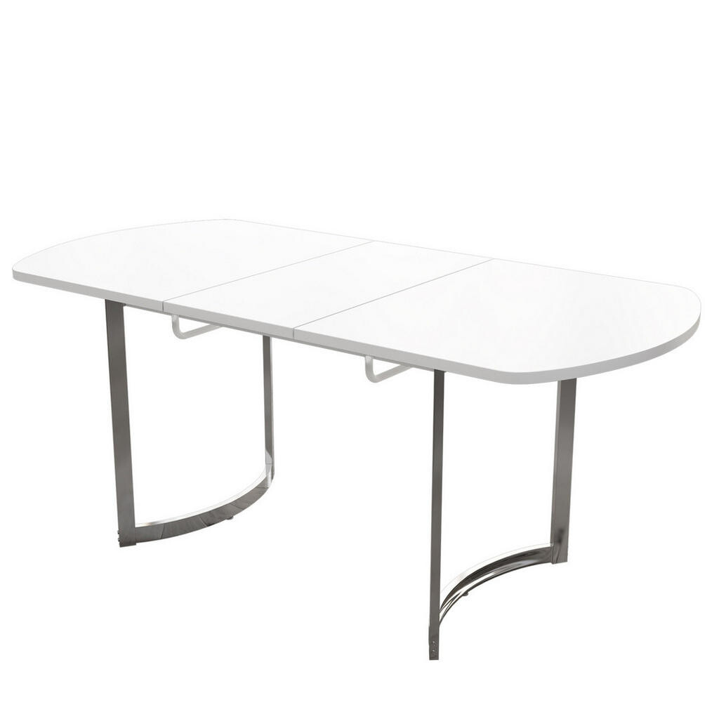 Redom ROZKLÁDACÍ jídelní stůl 140/180 x 80 cm s flexibilním prodloužením a pevnou legovanou konstrukcí, Bílá