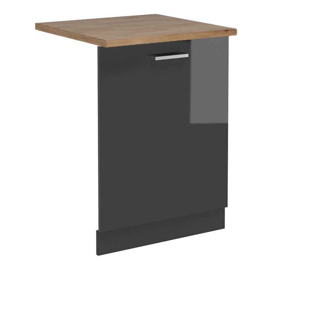 Vicco ČELNÍ PANEL MYČKY R-Line Antracitový vysoký lesk 60 cm , PD Dub