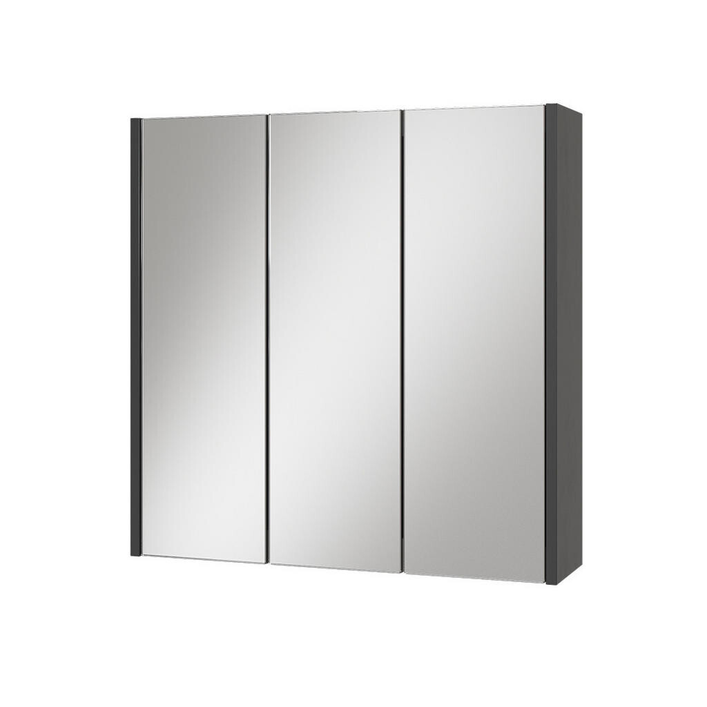 Vicco KOUPELNOVÁ ZRCADLOVÁ SKŘÍŇKA Majest Antracit 67.4 x 68 cm se 3 zrcadlovými dveřmi