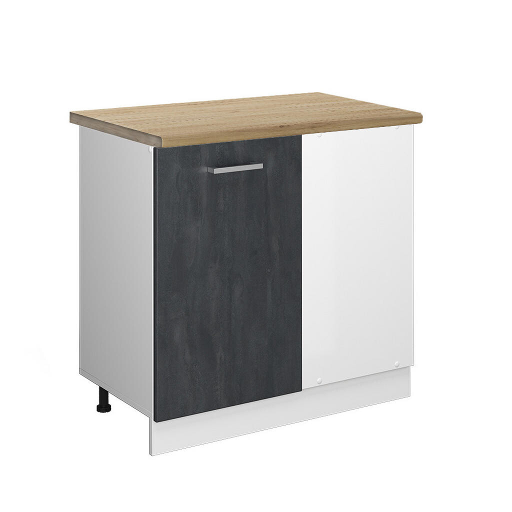 Vicco ROHOVÁ SKŘÍŇKA R-Line Černý beton 86 cm PD Dub