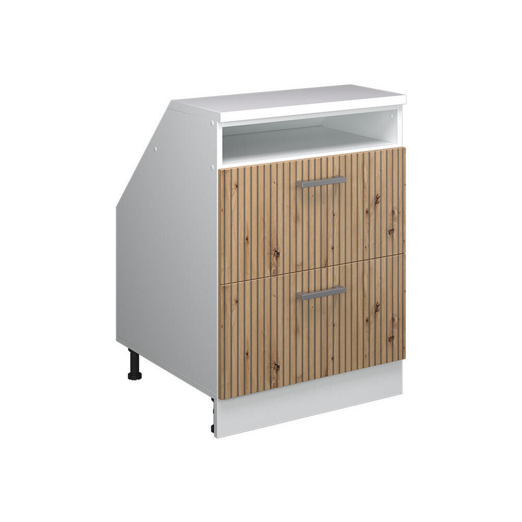 Vicco ŠIKMÁ SKŘÍŇ Rion Řemeslný dub 60 x 81.6 cm se 2 zásuvkami, korpus skříně hloubka 60 cm