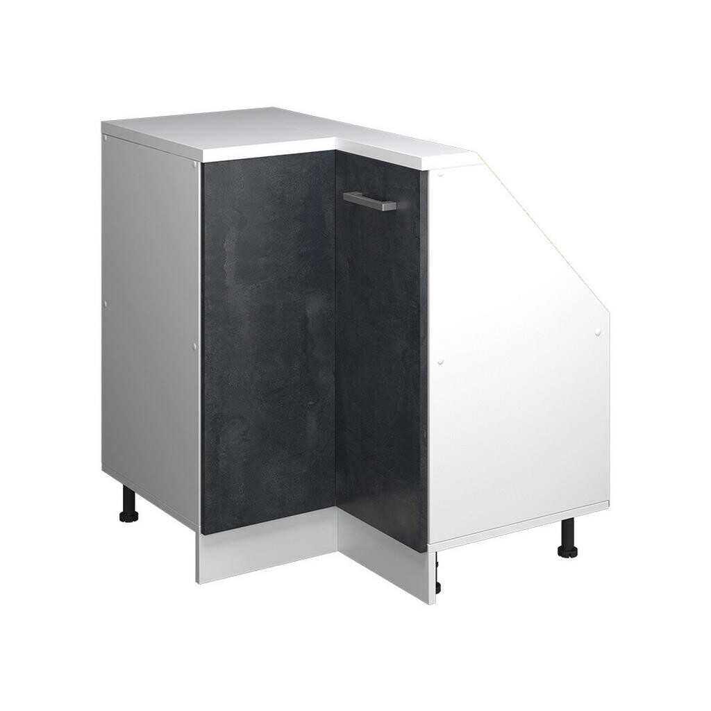 Vicco ŠIKMÁ SKŘÍŇ ROHOVÁ SKŘÍŇKA Rion Černý beton 75.6 x 81.6 cm s 1 dveřmi