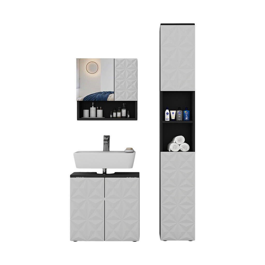 Vicco KOUPELNOVÝ NÁBYTEK Edge, Černá, 3dílná