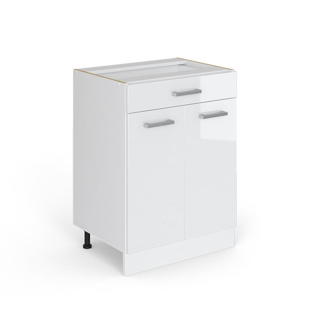 Vicco UNIVERZÁLNÍ ZÁKLADNÍ JEDNOTKA R-Line Bílá vysoký lesk 60 cm se zásuvkami, bez pracovní desky