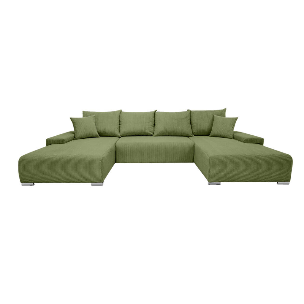 Fedve ECKSOFA Trawanga s funkcí spaní, Olivová