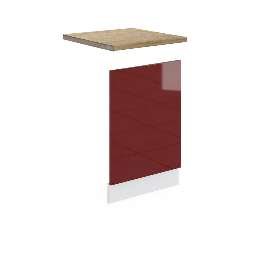 Vicco PŘEDNÍ PANEL R-Line Červená vysoký lesk 45 cm , PD Dub