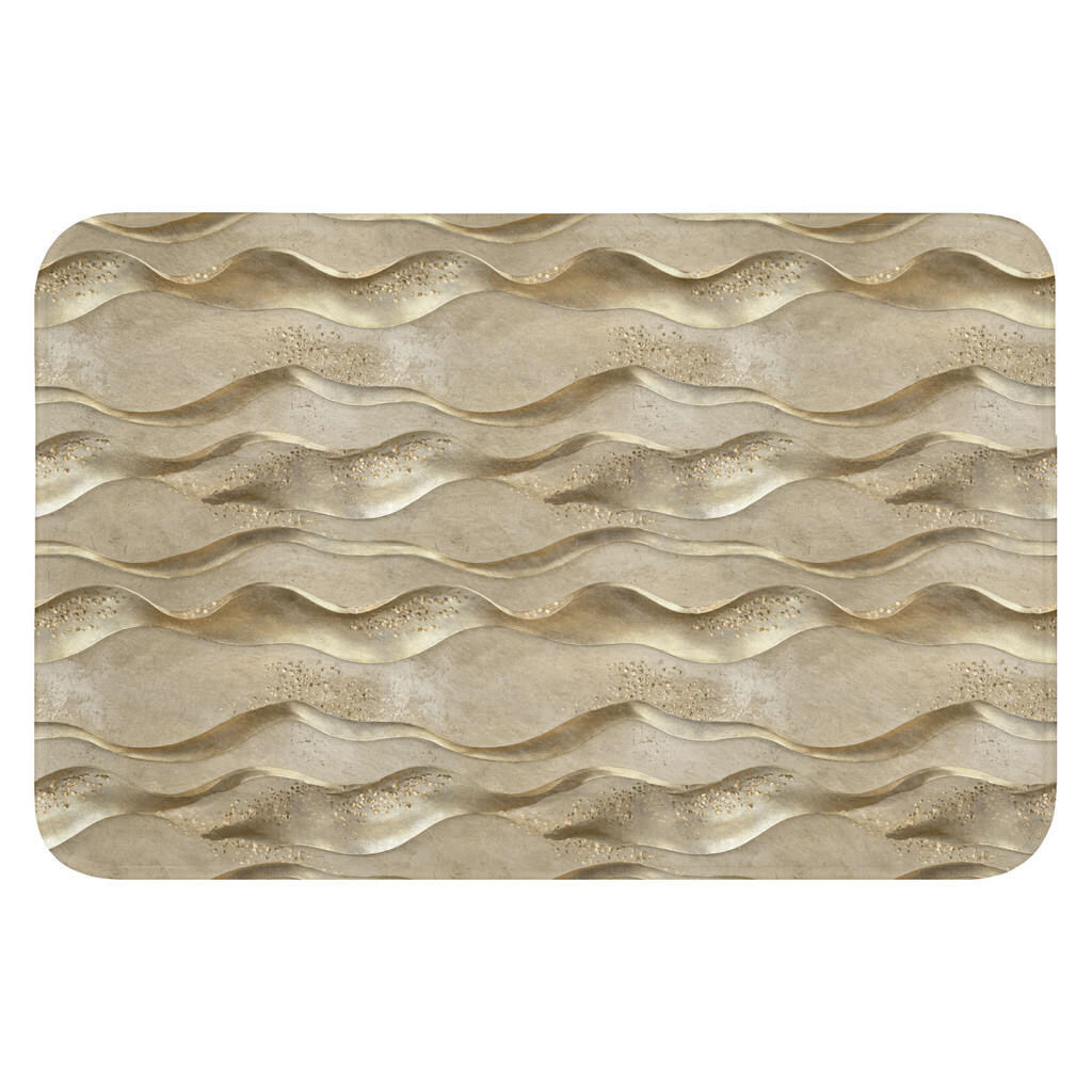 OnlyWow KOUPELNOVÁ PŘEDLOŽKA Vlny - vzor - zlaté 60x40 cm