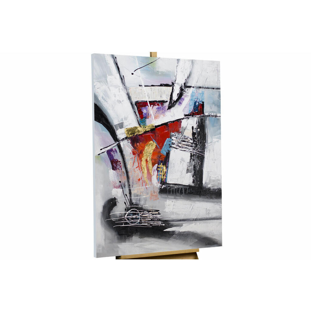 KUNSTLOFT RUČNĚ MALOVANÝ AKRYLOVÝ OBRAZ ŠEDÝ, 80/120 CM