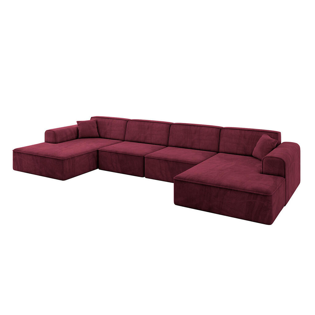 ALTDECOR SEDACÍ souprava IREA-U2-v3 – 386 x 165 x 77 cm, bordó
