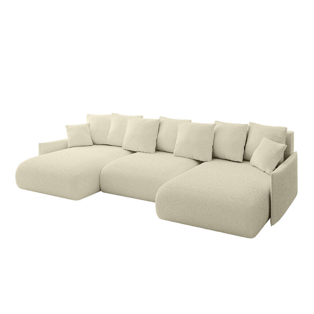ALTDECOR SEDACÍ SOUPRAVA s funkcí lůžka a úložným prostorem pod postelí ONESK-U-v1 317x177x72 béžová buklé
