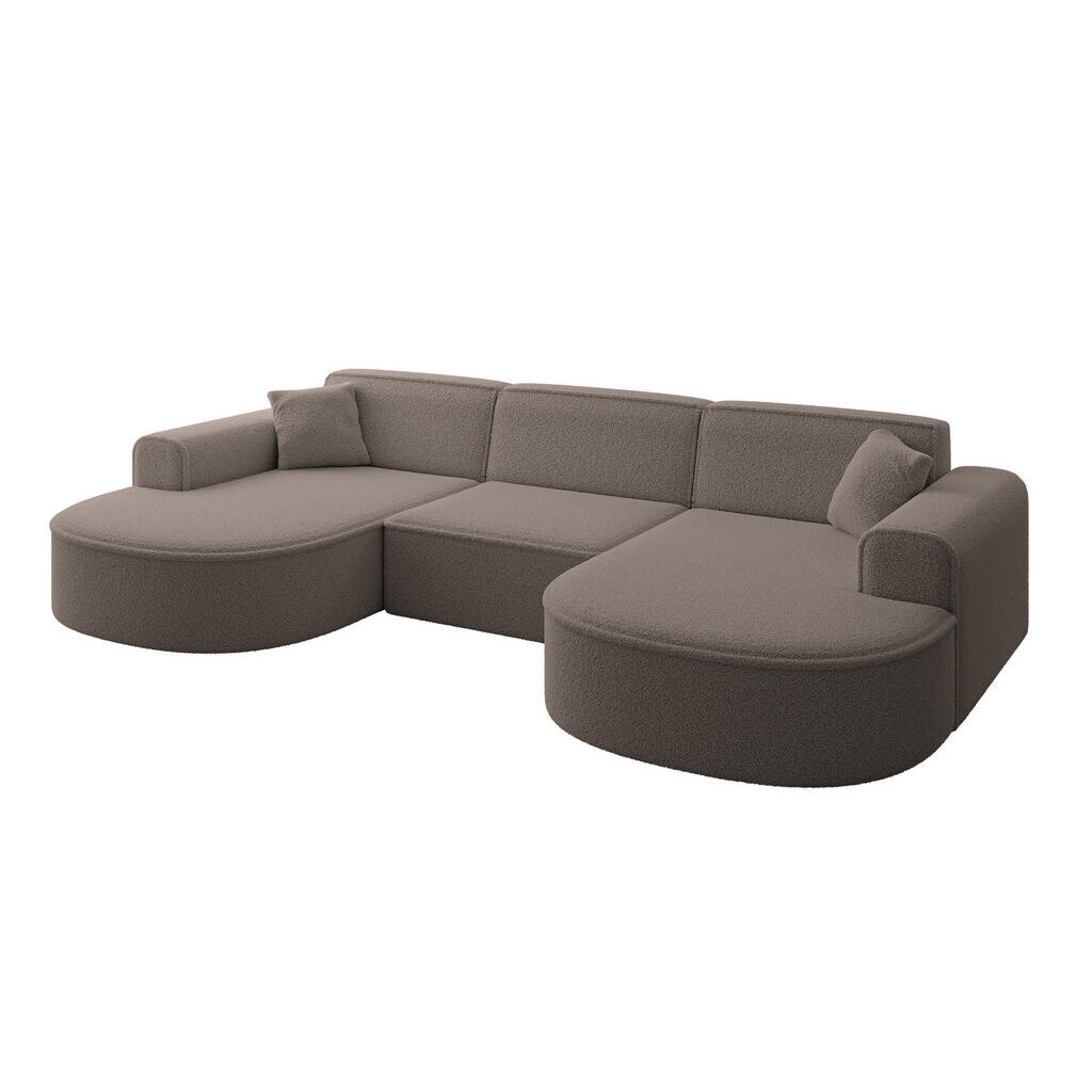 ALTDECOR SEDACÍ souprava MARI-U1 – 303 × 171 × 79 cm, hnědá, buklé