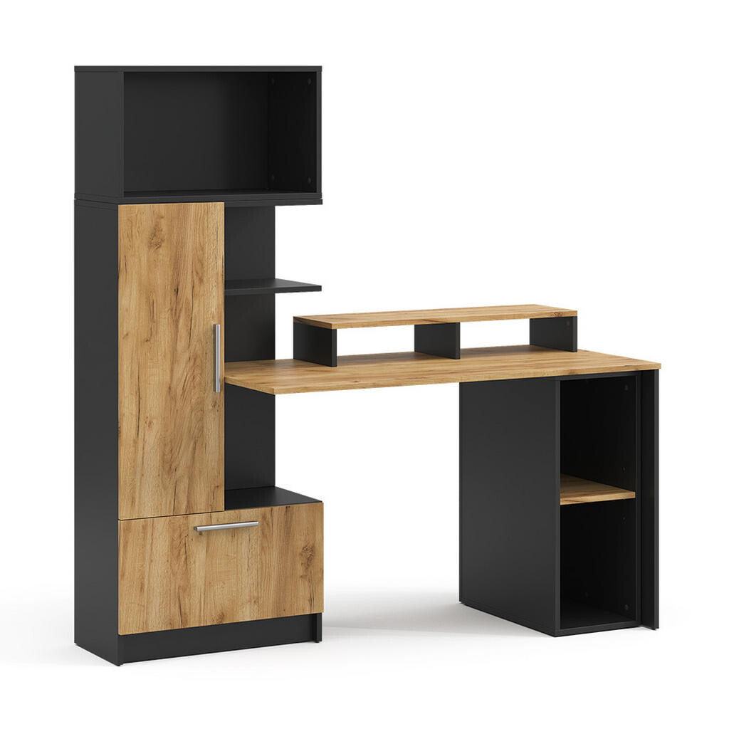 Vicco PSACÍ STŮL Tomy, Antracit/Zlatý mocný dub, 150 x 59 cm Sada 4 kusů