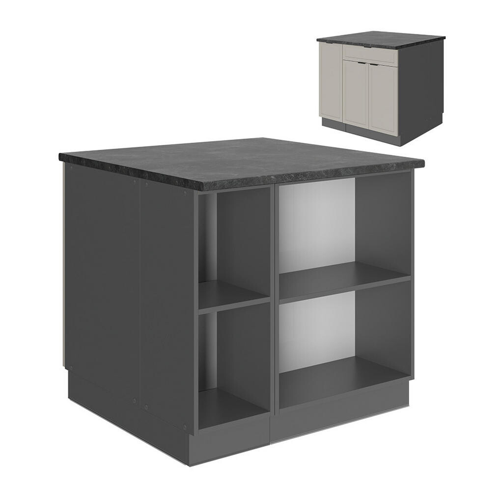 Vicco KUCHYŇSKÝ OSTROV Fame-Line GreyBeige 90 cm se zásuvkou, bez pracovní desky