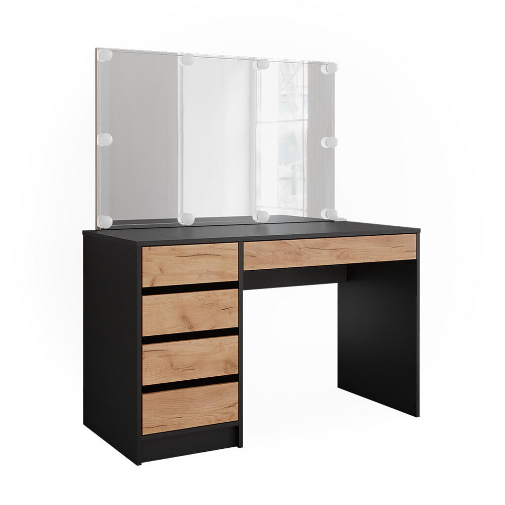 Vicco TOALETNÍ STOLEK Sherry Antracit/zlatý dub 120 x 75 cm se zrcadlem a LED osvětlením