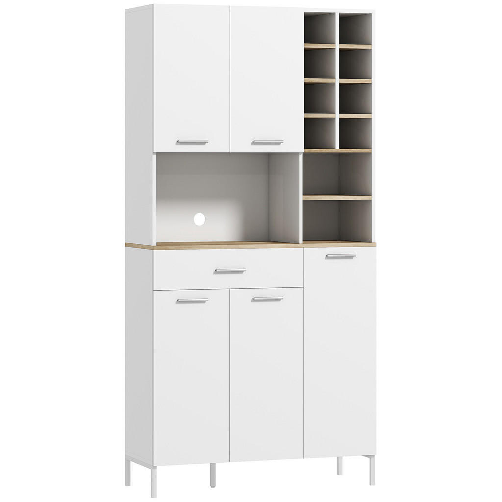 HOMCOM KUCHYŇSKÁ skříňka MDF bílá