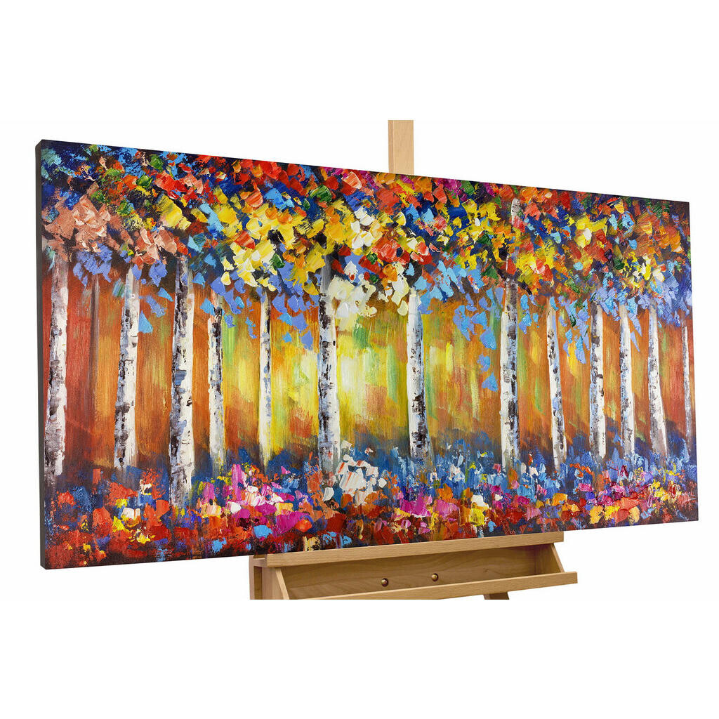 KUNSTLOFT RUČNĚ MALOVANÝ AKRYLOVÝ OBRAZ ZELENÝ, 120/60 CM
