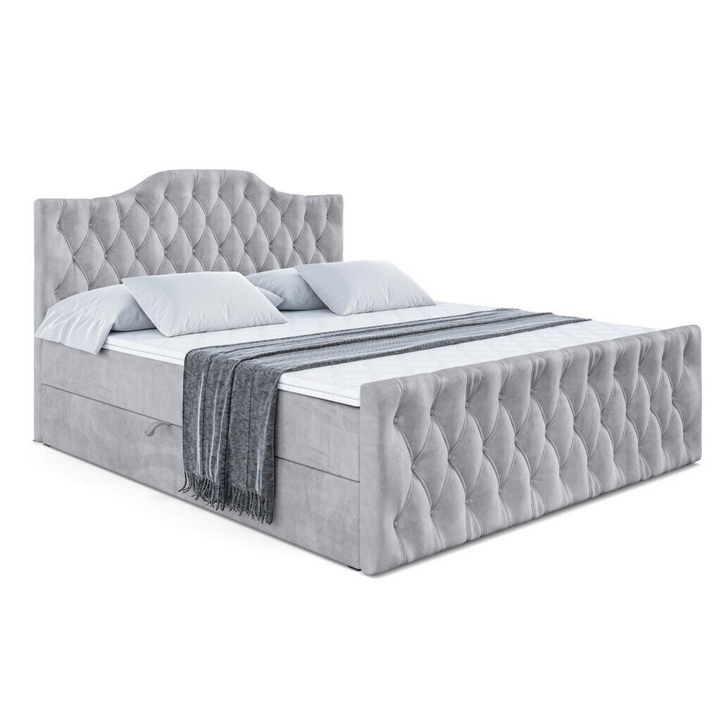 ALTDECOR AMERICKÁ postel VILA-1-Z – 180 × 200 cm – H4 – světle šedá