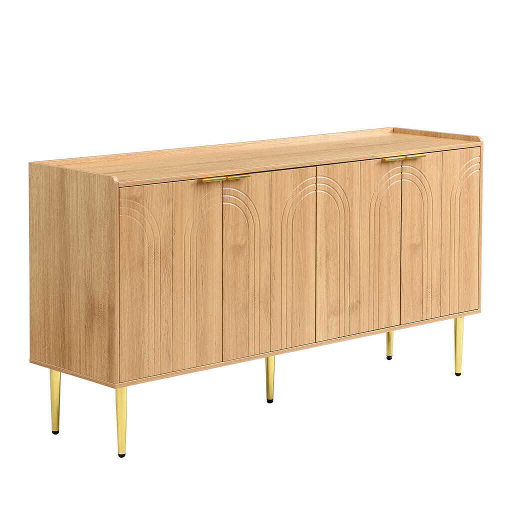 Urban Meuble SIDEBOARD 140 cm v dekoru přírodního dřeva s 3D klenutými čely