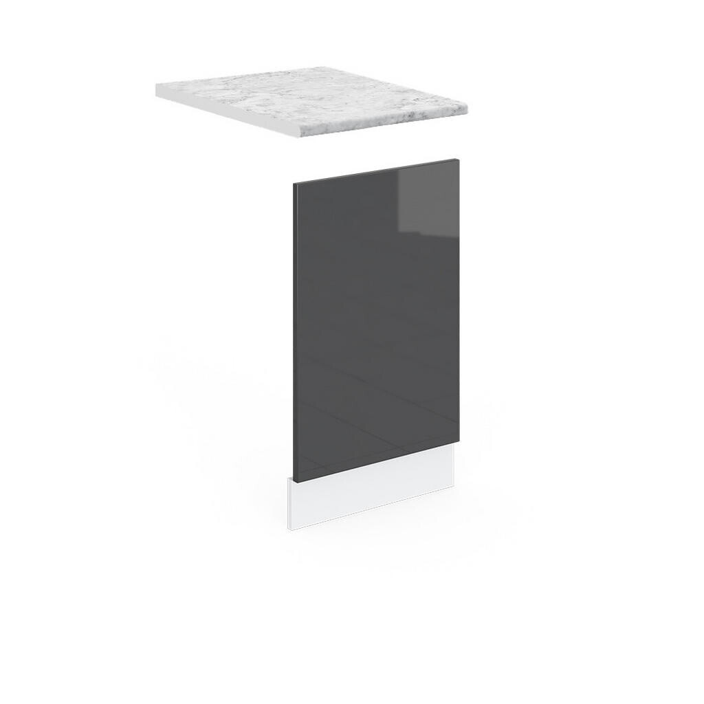 Vicco PŘEDNÍ PANEL R-Line Antracitový vysoký lesk 45 cm s pracovní deskou