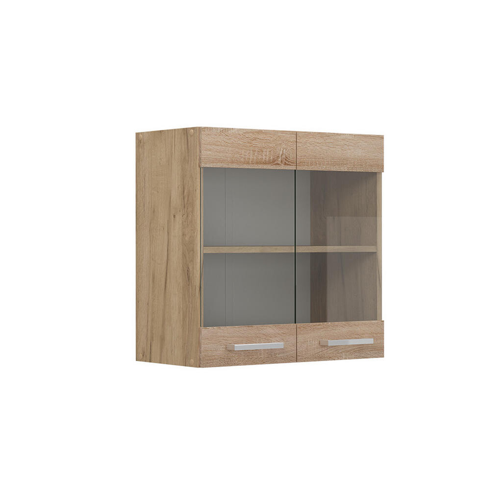 Vicco SKLENĚNÁ KUCHYŇSKÁ SKŘÍŇKA R-Line Sonoma 60 cm