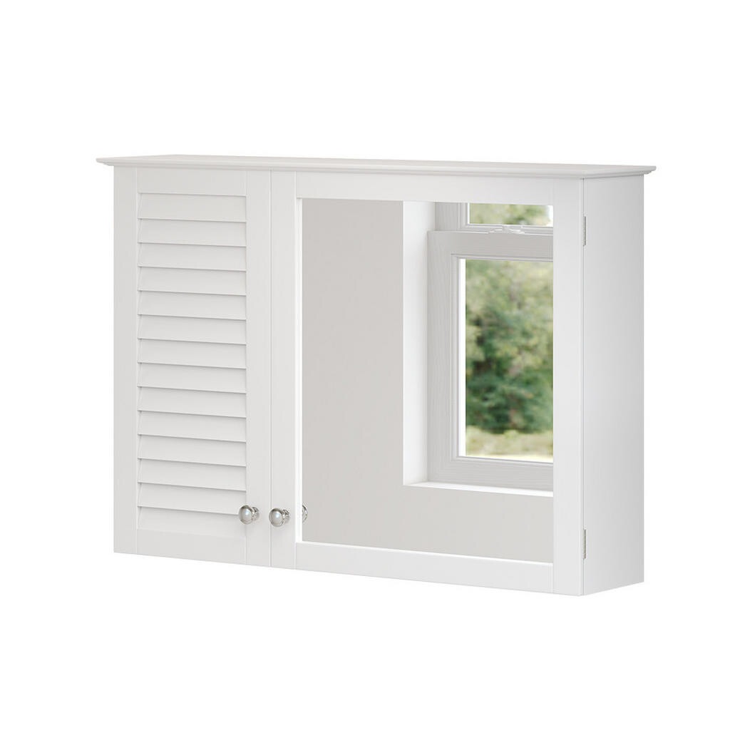 Vicco KOUPELNOVÁ ZRCADLOVÁ SKŘÍŇKA Riad Bílá 68 x 48 cm se 2 dvířky