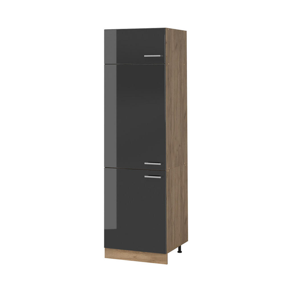 Vicco VYSOKÁ SKŘÍŇ R-Line, Antracitový vysoký lesk/Zlatý mocný dub, 60 cm