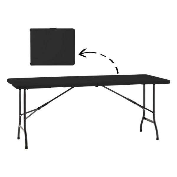 Turistický stůl 180x70 cm černý ZUM6427