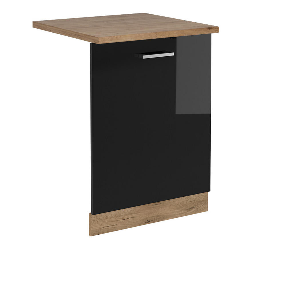 Vicco ČELNÍ PANEL MYČKY R-Line Černý vysoký lesk 60 cm , PD Dub