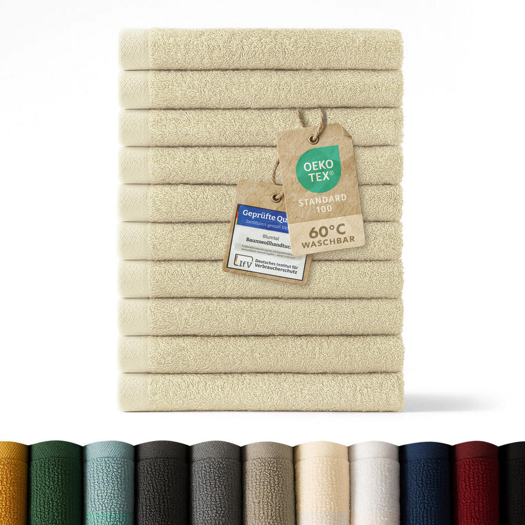 Blumtal RUČNÍK PRO HOSTY sada 10 ks, 10x ručník pro hosty 30/30 cm, písková