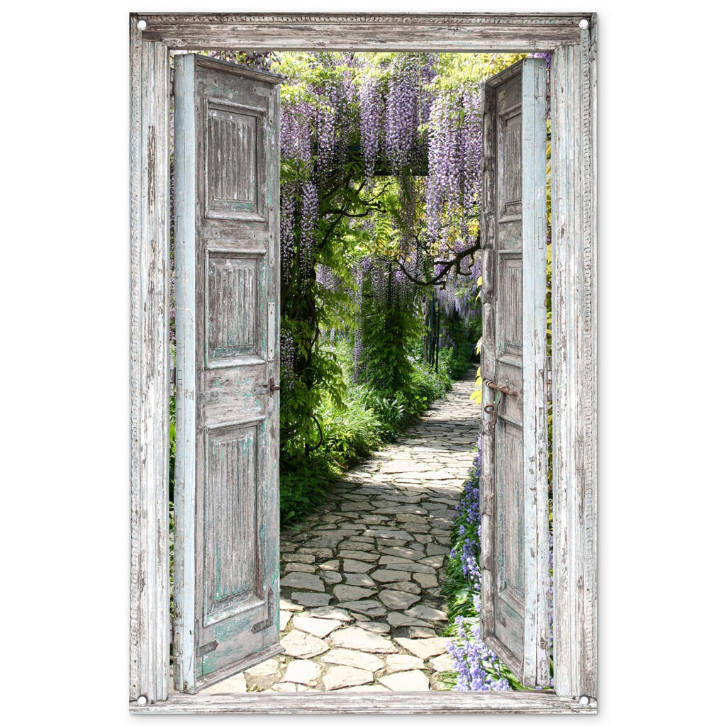 OnlyWow ZAHRADNÍ PLAKÁT Průhled - Les - Kameny - Jaro 80x120 cm