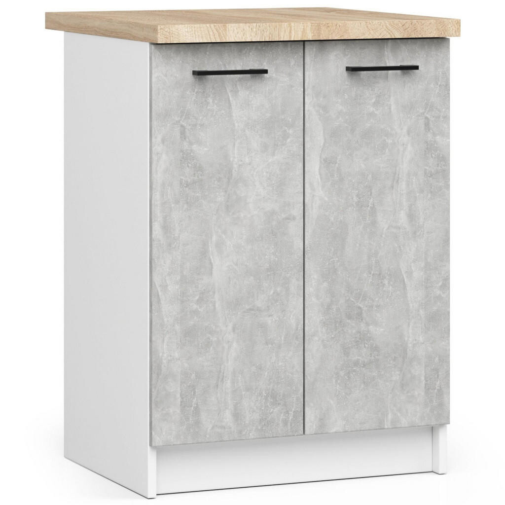 RAUMHIRSCH FURNITURE SPODNÍ SKŘÍŇ Bílá, beton 85/60/46