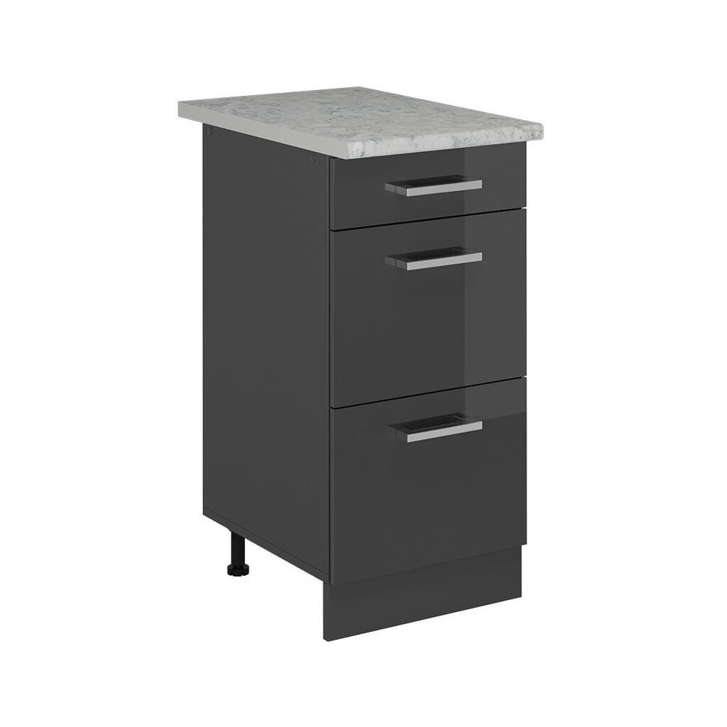 Vicco SPODNÍ SKŘÍŇKA KUCHYŇSKÉ LINKY R-Line Antracitový vysoký lesk 40 cm PD Mramor