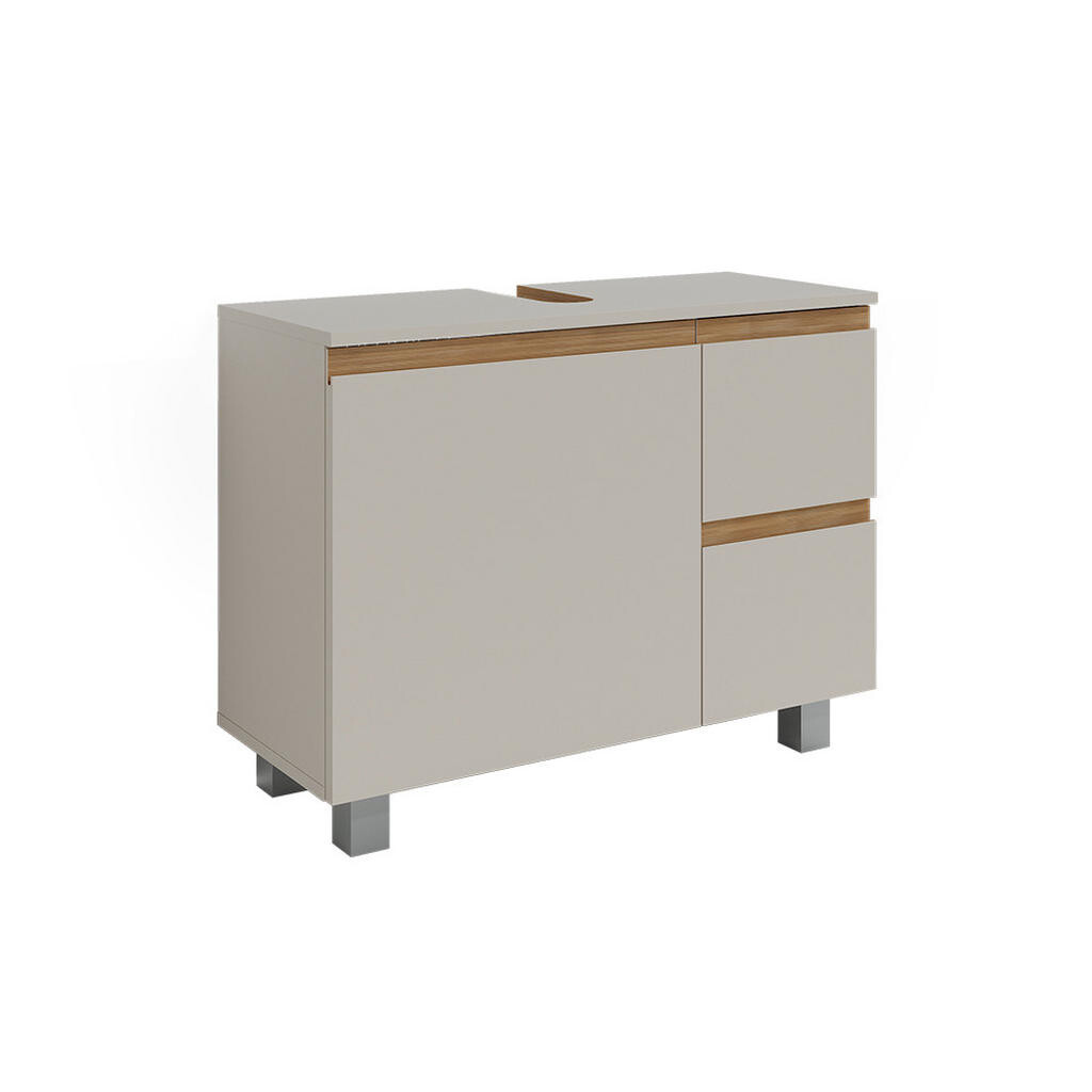 Vicco DOLNÍ SKŘÍŇKA POD DŘEZ J-Shape Kašmír/Řemeselné 80 x 60.8 cm se 2 zásuvkami