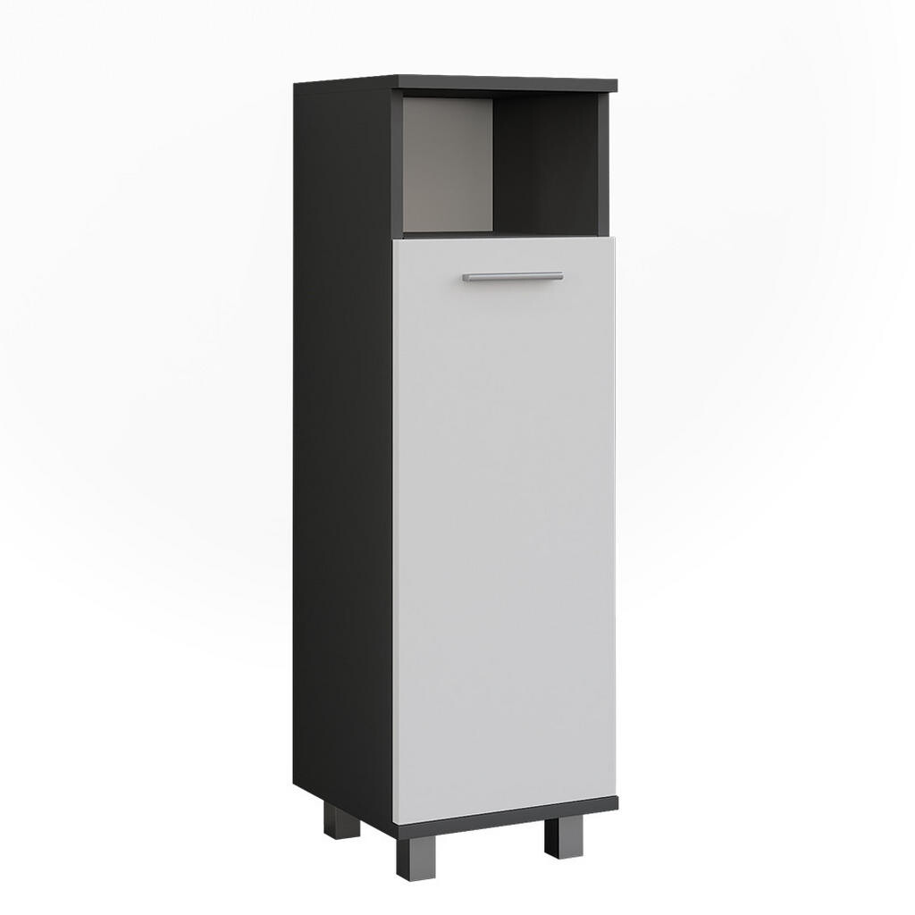 Vicco MIDI SKŘÍŇKA Ilias Antracitová/bílá 30.2 x 95 cm s dveřmi