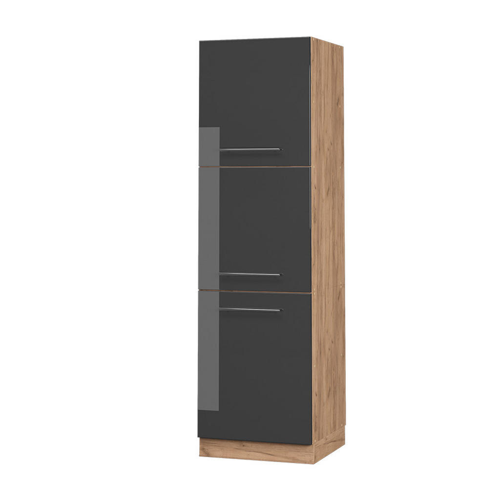 Vicco VYSOKÁ SKŘÍŇ Fame-Line, Antracitový vysoký lesk/Zlatý mocný dub, 60 cm
