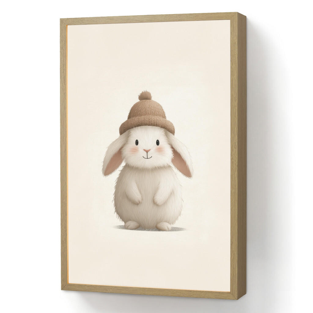 OnlyWow DOBÍJECÍ NOČNÍ LAMPIČKA Králík - Klobouk - Uši - béžový 40x60 cm