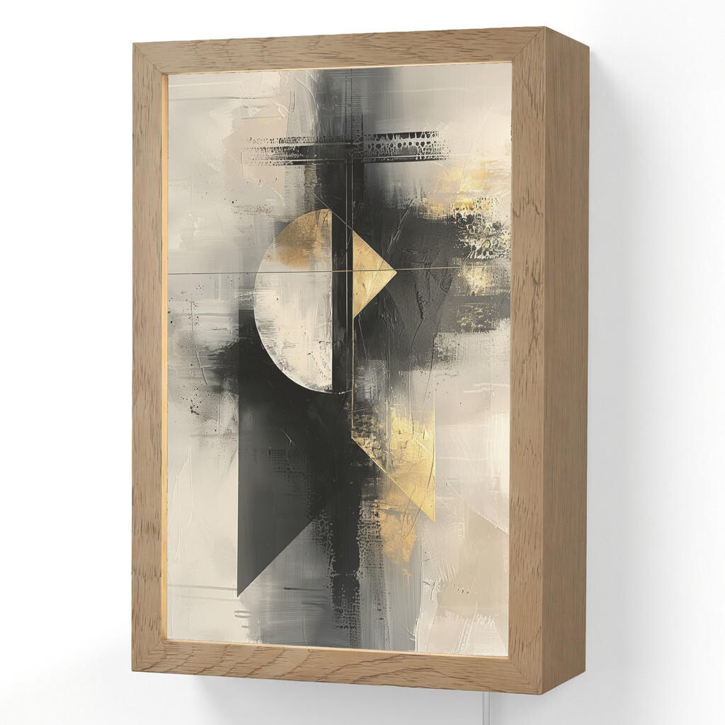 OnlyWow NÁSTĚNNÁ LAMPA Abstraktní - černá - barva - moderní 20x30 cm