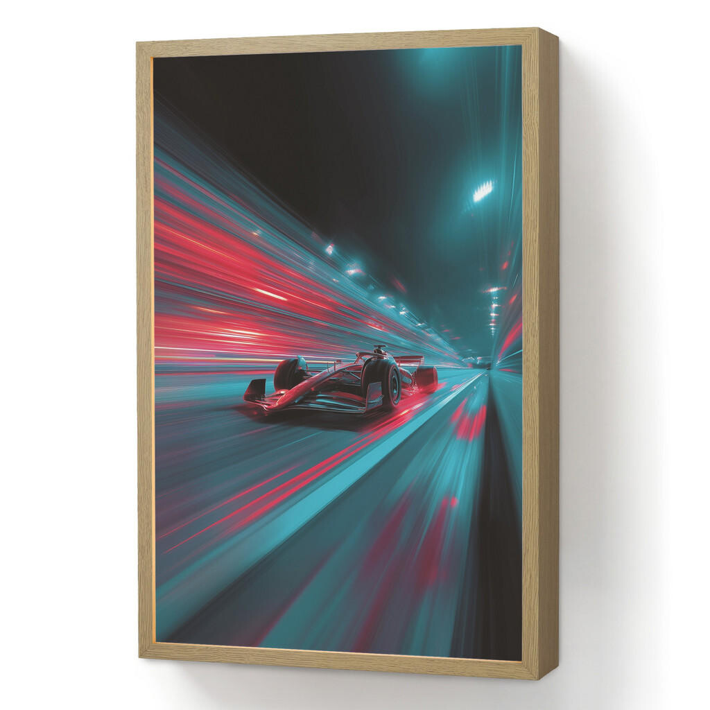 OnlyWow DOBÍJECÍ NOČNÍ LAMPIČKA Závodní auto - Červená - Rychlost 40x60 cm