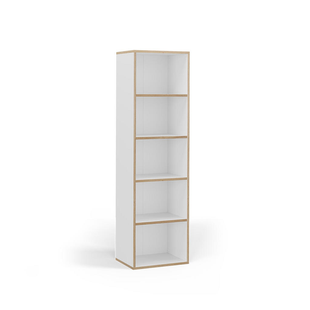 Vicco KNIHOVNA Tetrix Bílá 40 x 140 cm s 5 přihrádkami