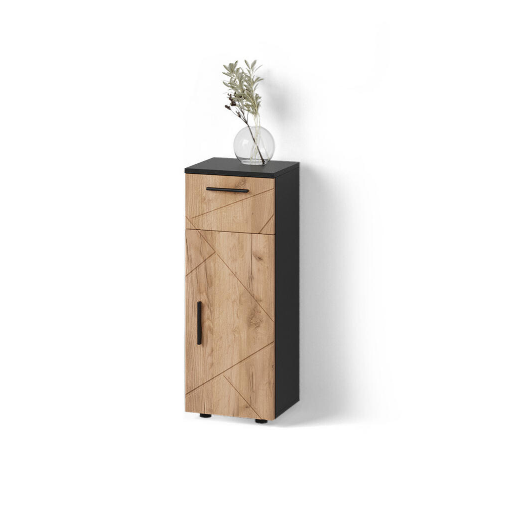 Livinity® STŘEDNÍ SKŘÍŇKA Ronco Zlatý dub power/antracit 30 x 81 cm
