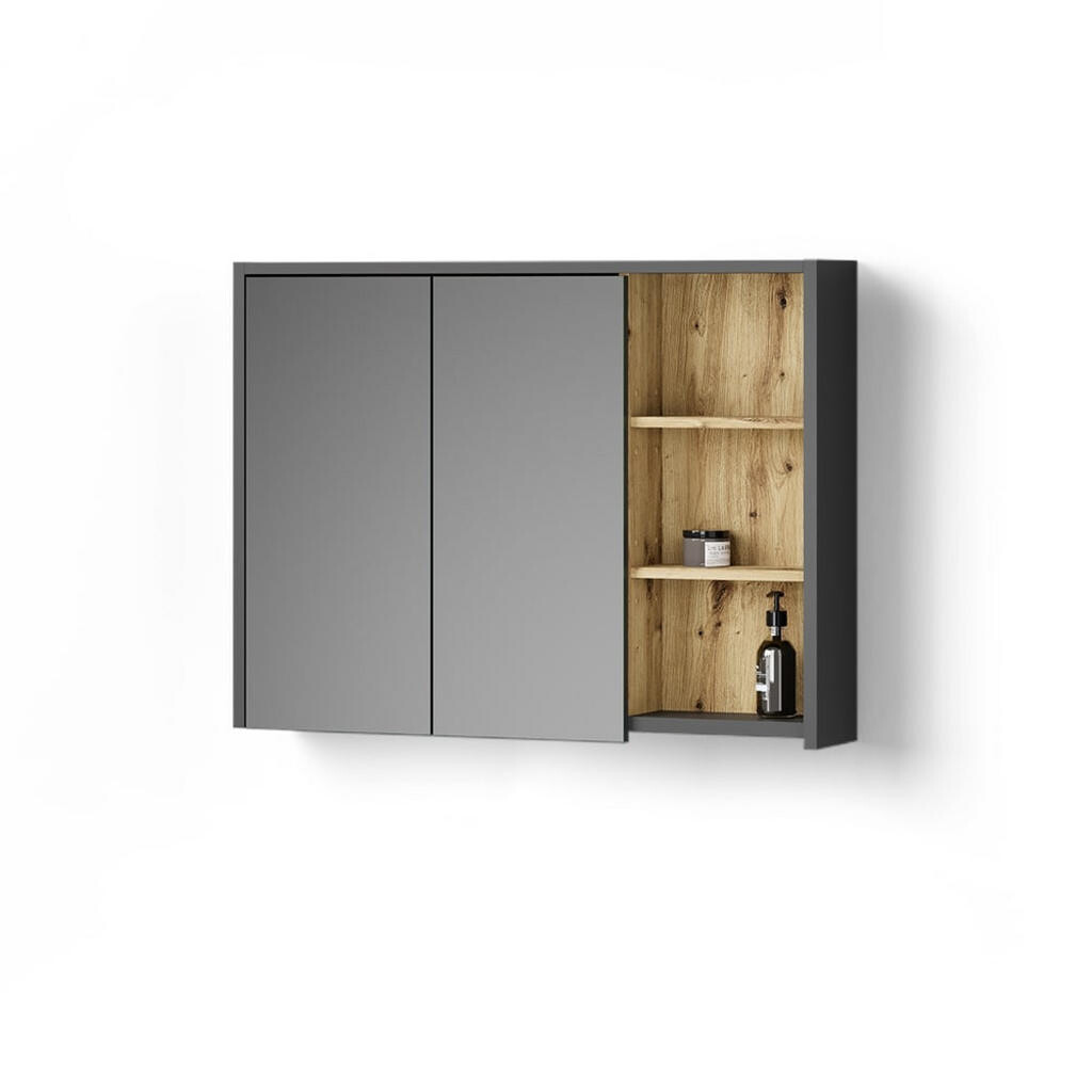 Livinity® KOUPELNOVÁ ZRCADLOVÁ SKŘÍŇKA Vomano Řemeslný dub 100 x 75 cm