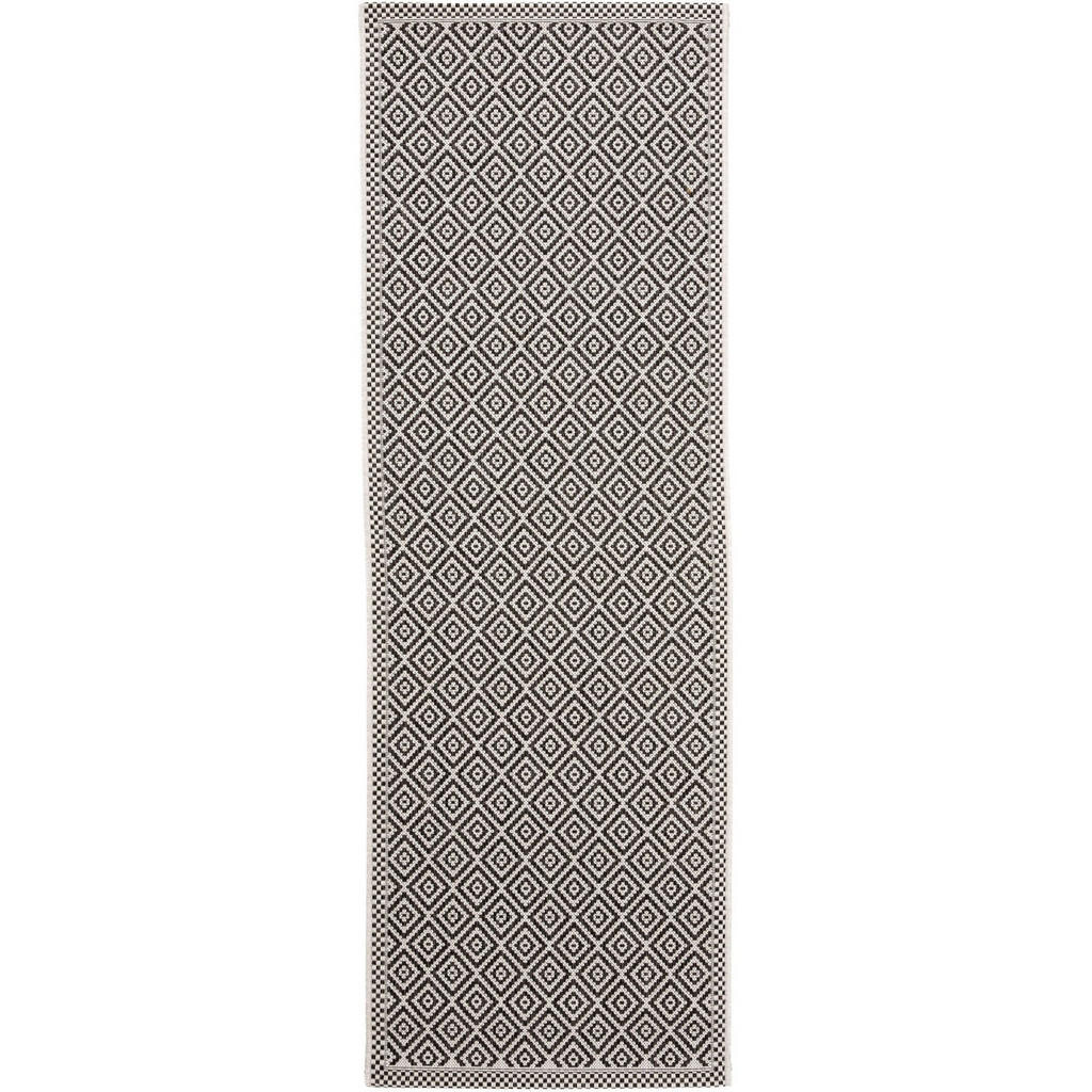 KUNSTLOFT VNITŘNÍ a venkovní běhoun Cleo Bílá/Černá 80x240 cm