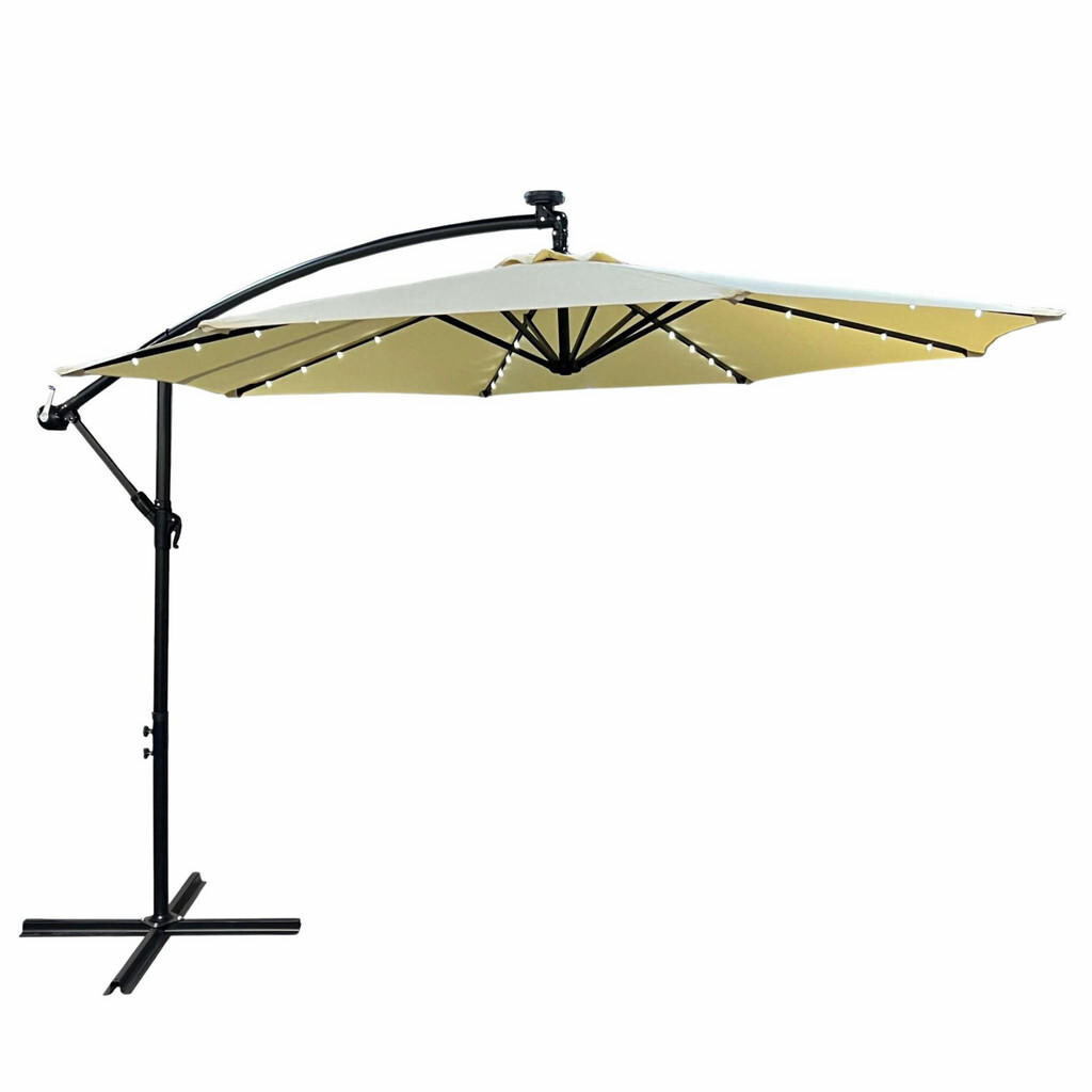 RAUMHIRSCH FURNITURE ZAHRADNÍ PARAPL s LED, solární Béžová 300/245/300